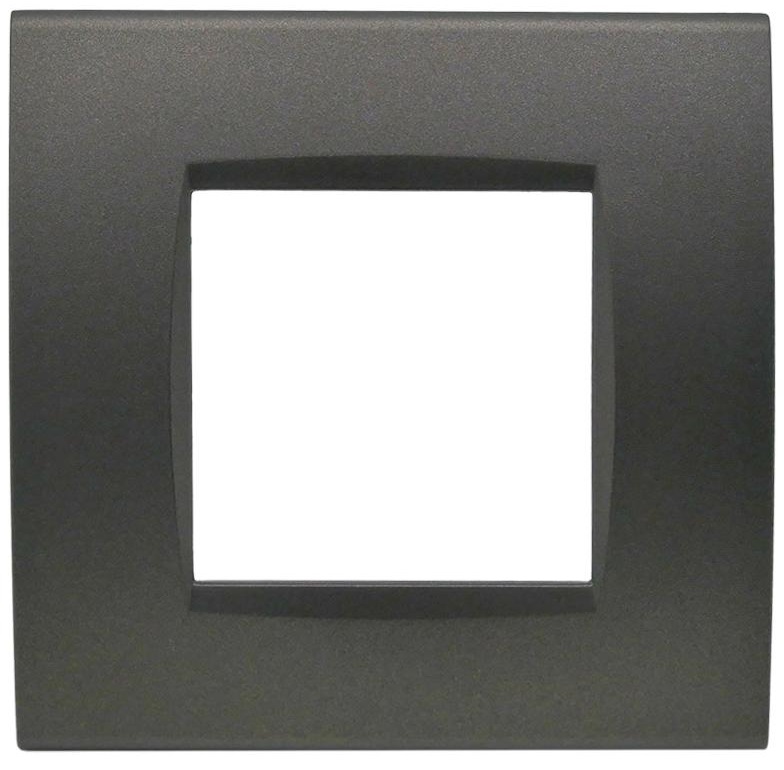 Placca 2 posti testa di moro Soft Touch compatibile Living International EL4036 