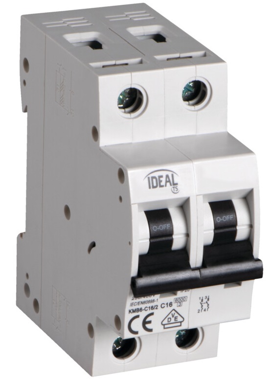 Interruttore magnetotermico 2P 16A Kanlux KA1170 Kanlux