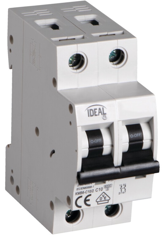 Interruttore magnetotermico 2P 10A Kanlux KA2132 Kanlux