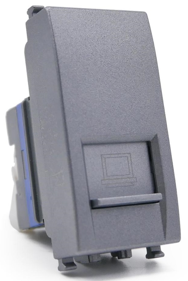 Connettore di rete RJ45 CAT6 grigio compatibile Vimar Arké EL171 