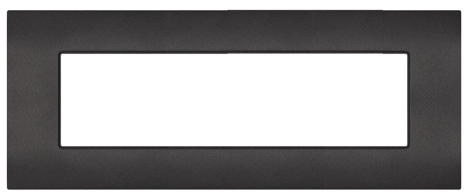 Placca 7 posti nero compatibile Vimar Arké EL172 