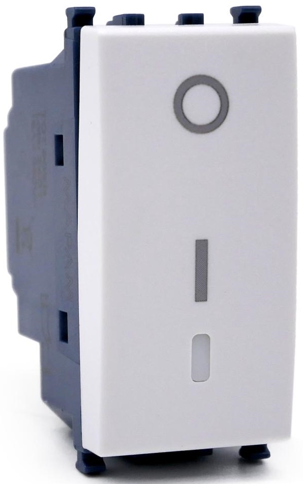 Interruttore bipolare bianco compatibile Vimar Arké EL222 