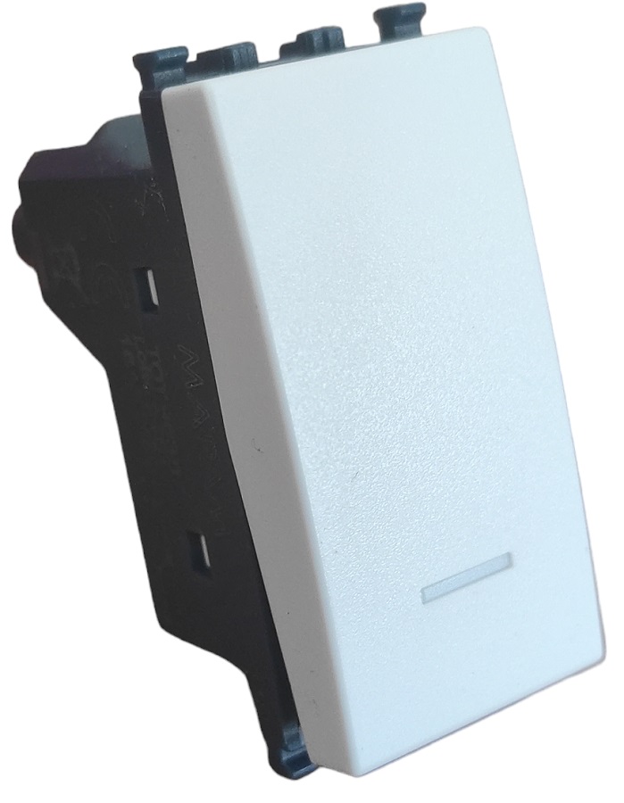 Deviatore bianco con spia compatibile Vimar Arké EL224 