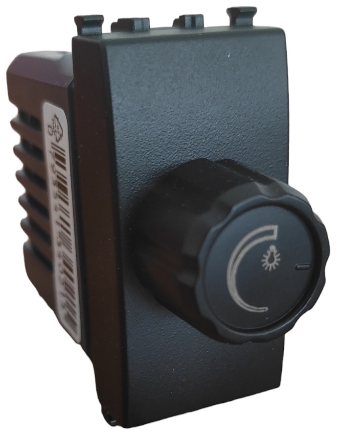 Interruttore dimmer 500W 250V nero compatibile Vimar Arké EL282 