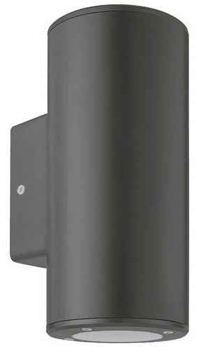 Lampada applique da esterno nera IP54 2xGU10 Φ76x186x99mm EL3049 Vito