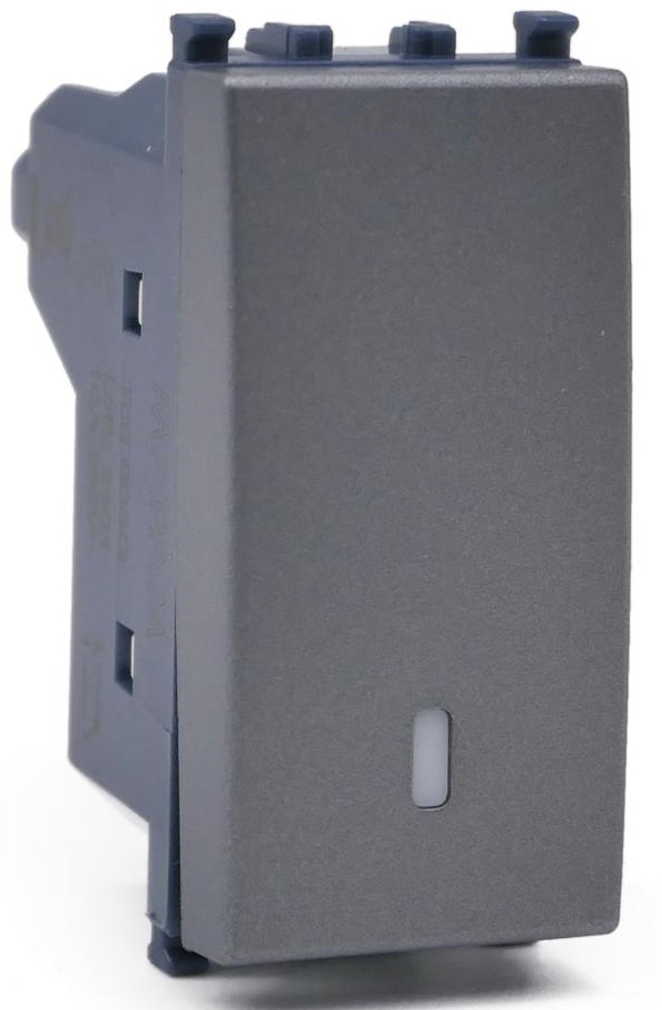Pulsante unipolare grigio compatibile Vimar Arké EL305 