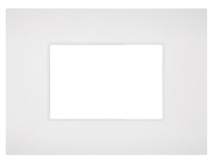 Placca 3 posti bianca compatibile Vimar Arké EL308 