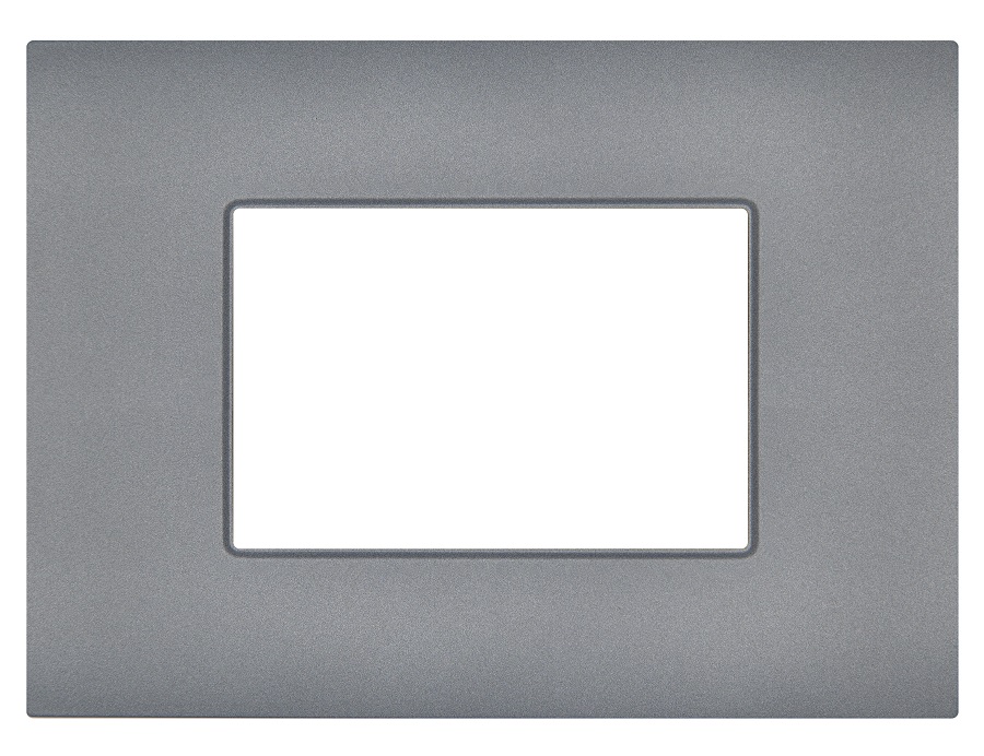 Placca 3 posti grigio compatibile Vimar Arké EL314 