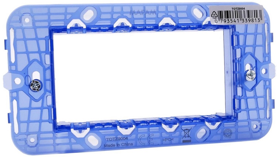 Supporto 4 posti compatibile Vimar Arké EL332 