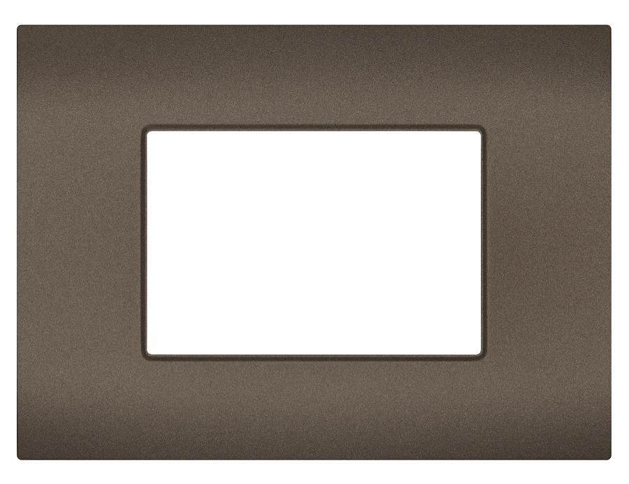 Placca 3 posti testa di moro compatibile Vimar Arké EL334 