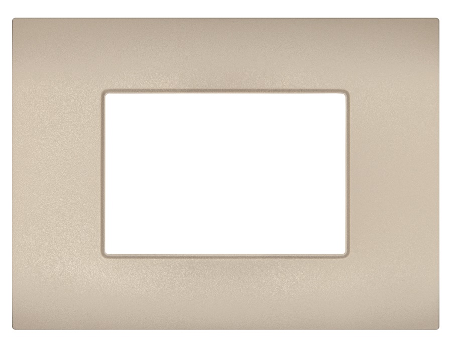 Placca 3 posti champagne compatibile Vimar Arké EL340 