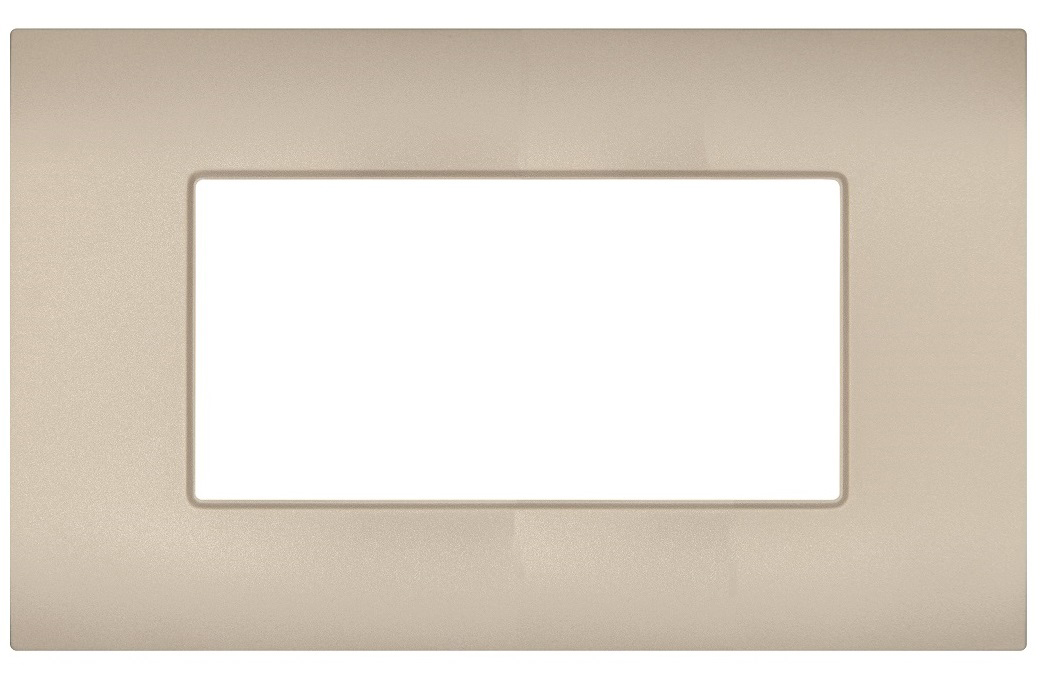 Placca 4 posti champagne compatibile Vimar Arké EL346 