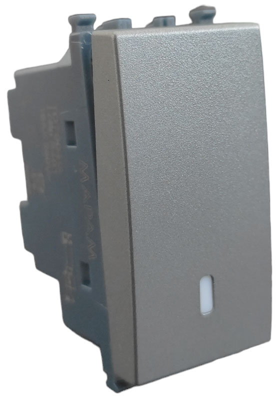 Interruttore unipolare grigio compatibile Vimar Arké EL372 