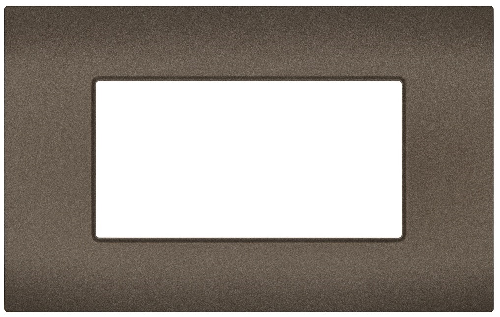 Placca 4 posti testa di moro compatibile Vimar Arké EL353 