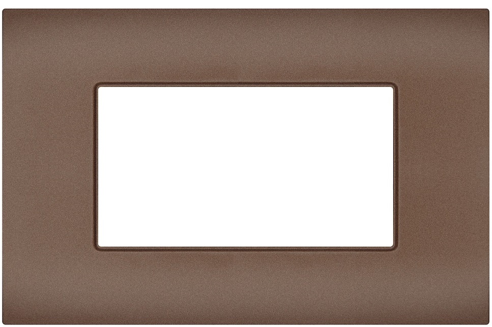 Placca 4 posti bronzo compatibile Vimar Arké EL376 