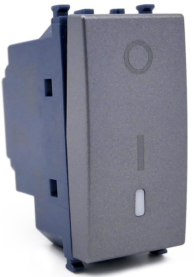 Interruttore bipolare grigio compatibile Vimar Arké EL377 