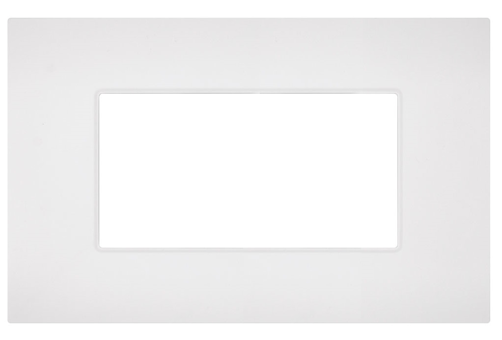 Placca 4 posti bianca compatibile Vimar Arké EL381 