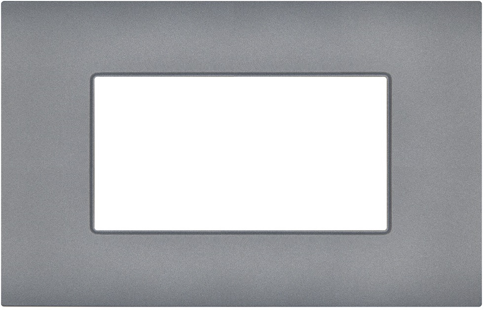 Placca 4 posti grigio compatibile Vimar Arké EL384 