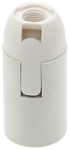 Portalampada E14 bianco in plastica  Vito EL387 Vito