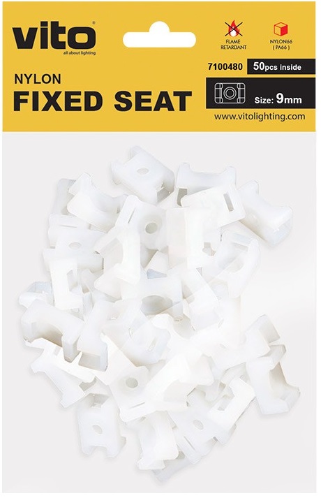 Supporto per fascette 9mm bianco confezione da 50 Vito EL3962 Vito