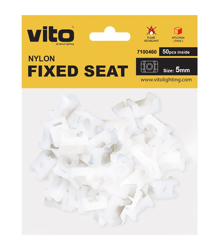 Supporto per fascette 5mm bianco confezione da 50 Vito EL412 Vito