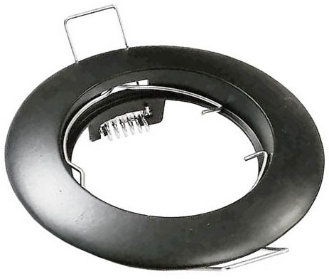 Supporto per faretto GU10  da incasso Φ80mm nero EL671 Vito