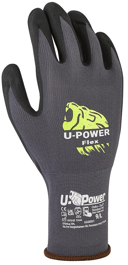 Guanti da lavoro Flex grigio taglia 9 U-Power WB1520 U-power