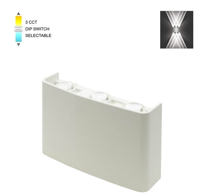 Lampada applique bianca da esterno 6W SMD 16*10CM IP65 EL028 Vito