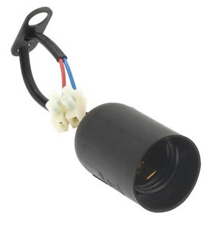 Portalampada nero E27 con cavo di alimentazione EL534 Vito