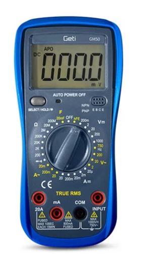 Multimetro digitale con puntali e sonde di temperatura U1110 Geti