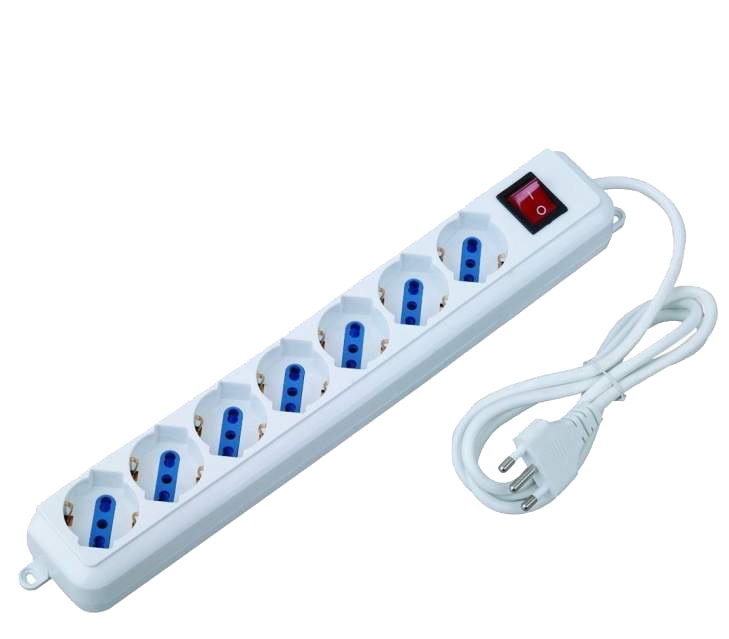 Multipresa schuko 6 posti con interruttore EL014 Power-it