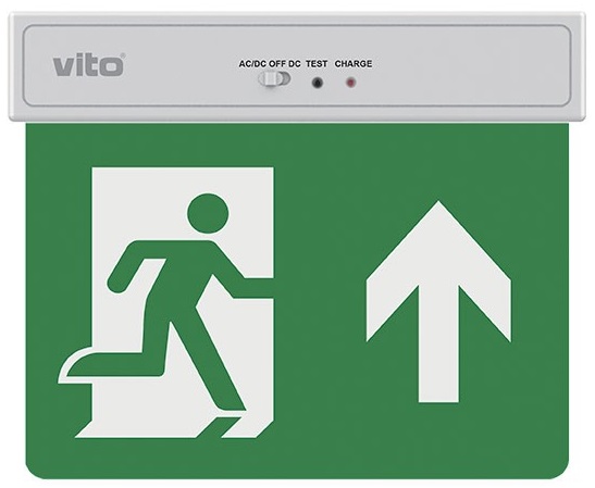 Lampada LED uscita d'emergenza freccia verso l'alto 2W 6500k luce fredda EL2356 Vito