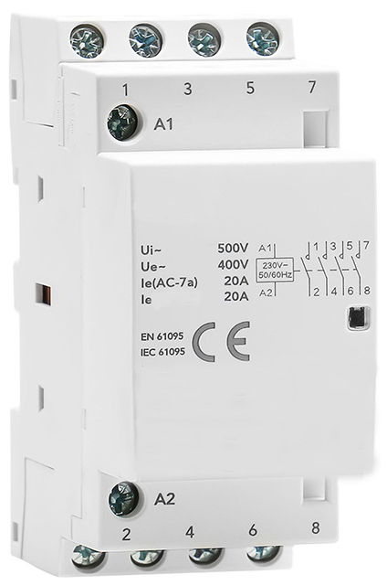 Contattore modulare 4 poli 20A EL1551 FATO