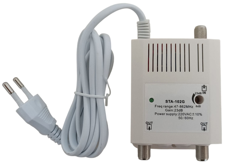Amplificatore per antenna TV 1 ingresso 2 uscite MT150 WEB