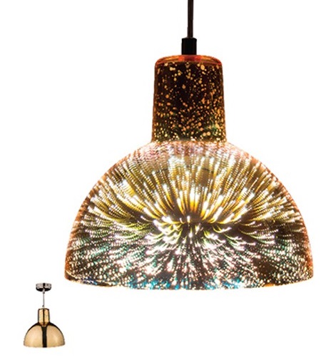 Lampadario in vetro champagne 1xE27 D6450 Vito