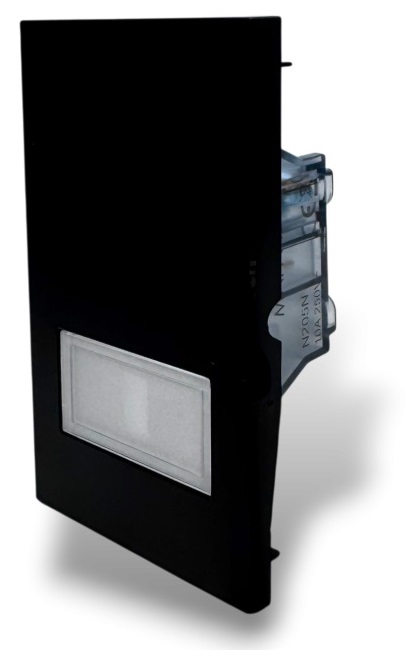 Cover campanello 2 moduli nero linea ZEN 01044 