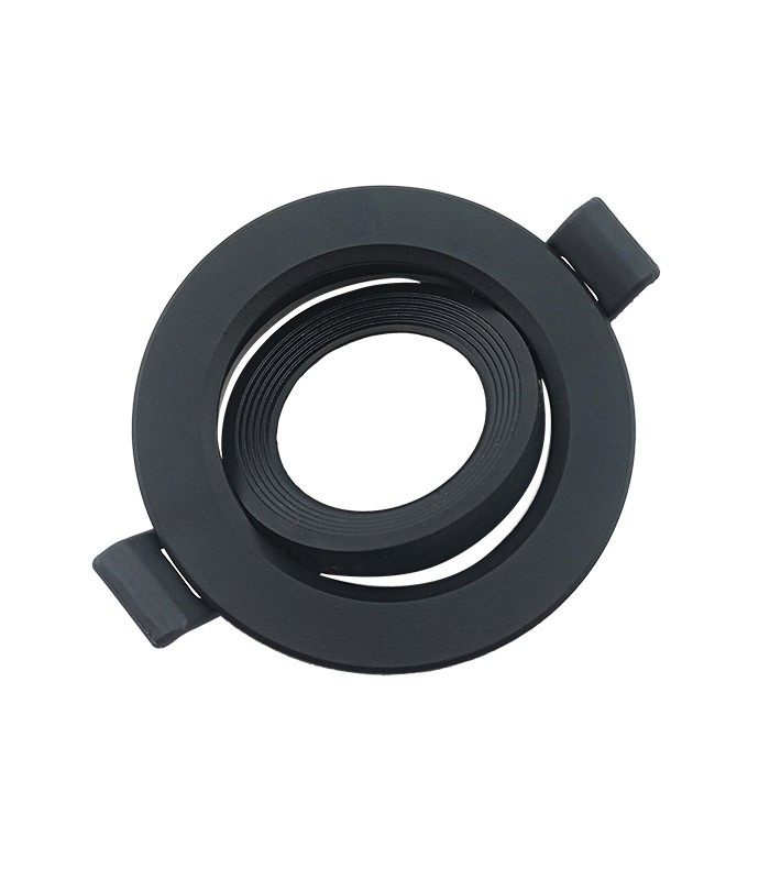 Supporto per faretto GU10 da incasso Ø75mm nero EL399 Vito