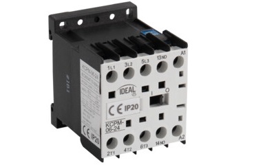 Contattore di potenza mini AC-3 6A bobina 24V AC KA2025 Kanlux