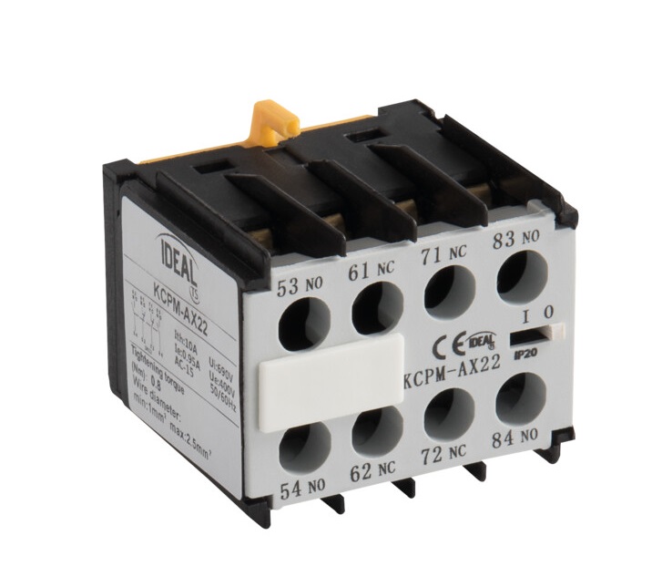 Blocco di contatti ausiliari per contattori di potenza mini KCPM – 2NO + 2NC KA2031 Kanlux