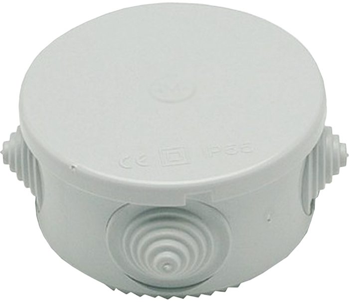 Scatola di derivazione tonda da esterno con fori passacavi - 50x80mm EL670 FATO