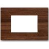 Placca 3 posti ciliegio compatibile Living International EL1556 