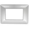 Placca in tecnopolimero 3P argento compatibile Matix EL1043 