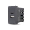 Doppia presa USB USB A - USB tipo C 5V 2.4A nero compatibile Living International EL4195 