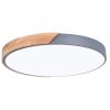 Plafoniera LED rotonda da soffitto effetto legno 50 cm grigio 36W 3CCT E5001 
