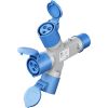 Adattatore CEE blu da campeggio con spina 16A e 3 prese CEE 230V IP44 F1084 Goobay