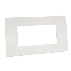 Placca 4 posti bianca compatibile Living International EL2166 