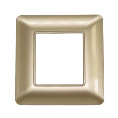 Placca in tecnopolimero 2P champagne compatibile Matix EL2243 