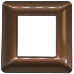 Placca 2 posti in tecnopolimero color bronzo compatibile Matix EL683 