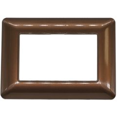 Placca 3 posti in tecnopolimero color bronzo compatibile Matix EL1042 
