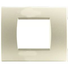 Placca in tecnopolimero 2 posti color champagne compatibile Living International EL2117 